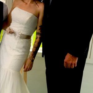 My wedding dress. The belt is a separate piece but I am including. worn once.
